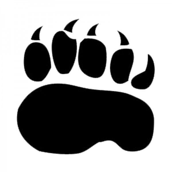 BEAR PAW PRINT CAR DECAL STICKER - Decals And Flags