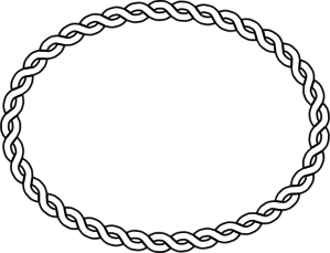 Rope Border Oval clip art free vector
