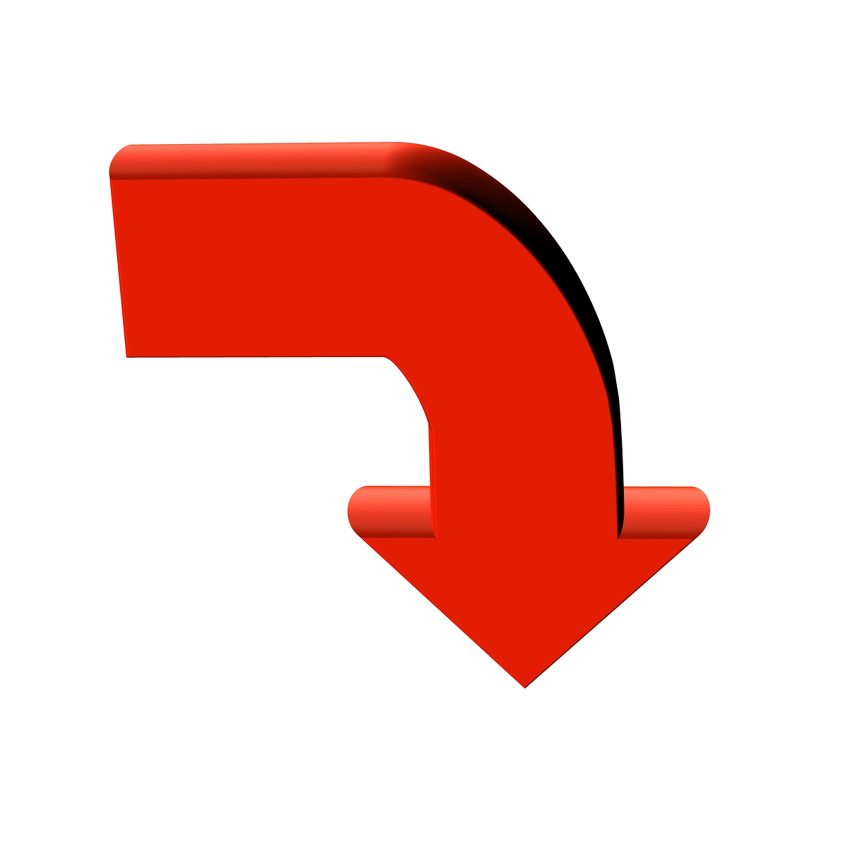 Red Down Arrow