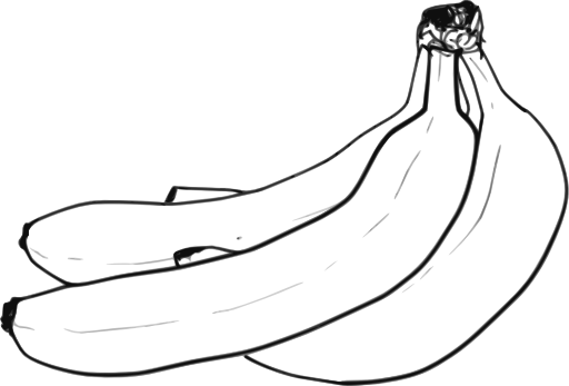 Banana Bunch Line Art Clipart Royalty Free Public ...