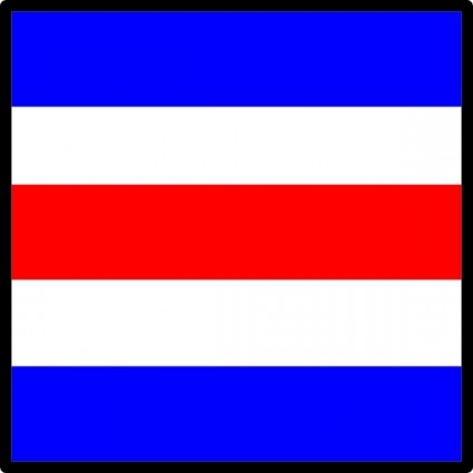 International Maritime Signal Flag Charlie clip art Vector clip ...