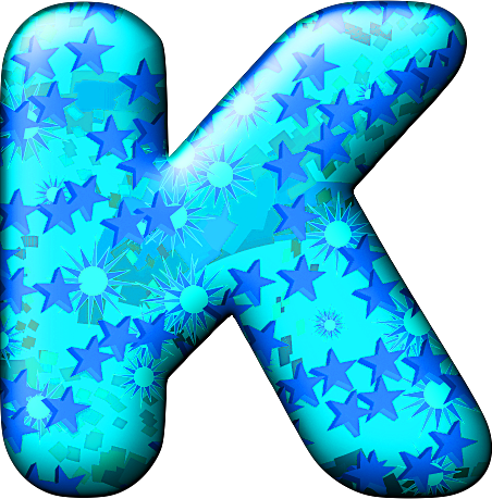 Presentation Alphabets: Party Balloon Cool Letter K