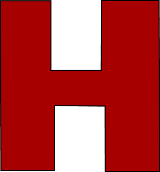 Red Letter H Clip Art - Red Letter H Image
