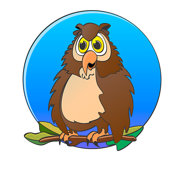 Owl Blue Moon Cartoon&quot; by Graphxpro | Redbubble