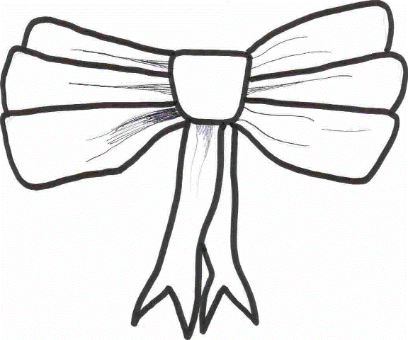 Christmas Bow Coloring Sheet ***