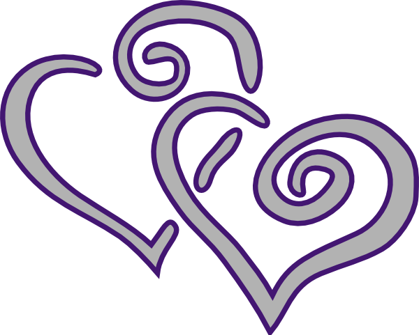 Silver Hearts Clipart