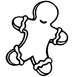 Clipart christmas cookies black and white