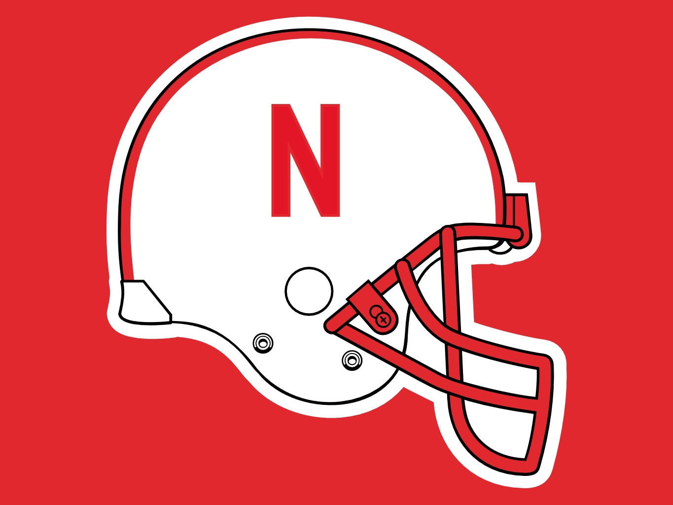 Husker football clipart