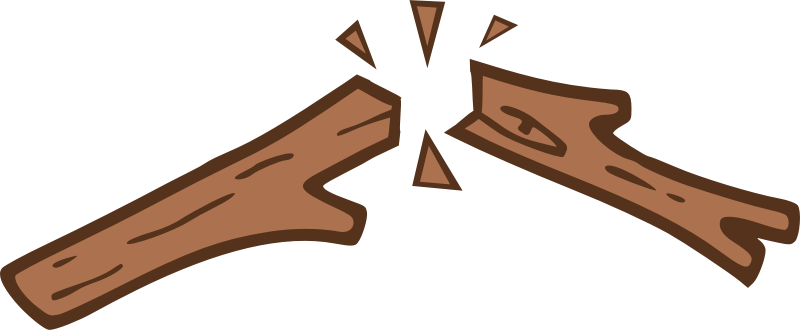 Tree stick breaking clipart