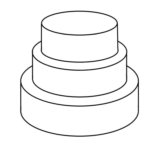 Wedding Cake Outline. cake sketches cakes templates tiered cake ...