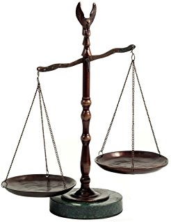 Amazon.com: Bronzed Legal Lawyer Scales of Justice with Eagle ...