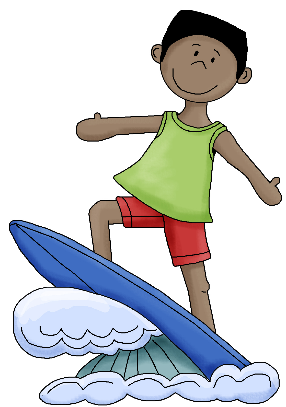 Surfer Girl Clipart - Cliparts and Others Art Inspiration