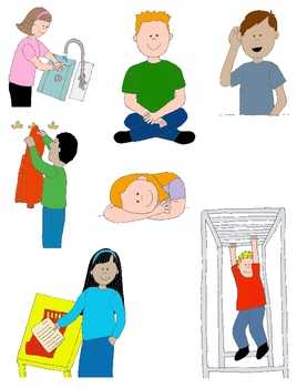 Kids hands in lap clipart