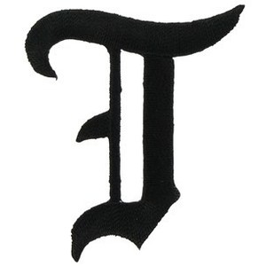 2" Black Old English Iron-On Letter - Polyvore