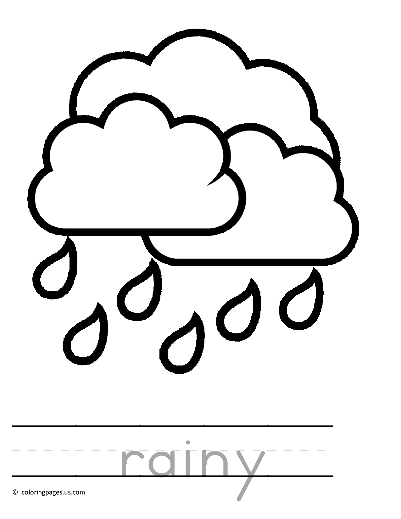 Rain Coloring Pages - AZ Coloring Pages
