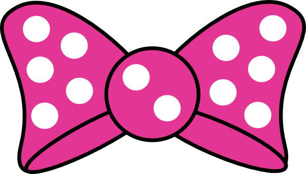 Minnie pink bow clipart