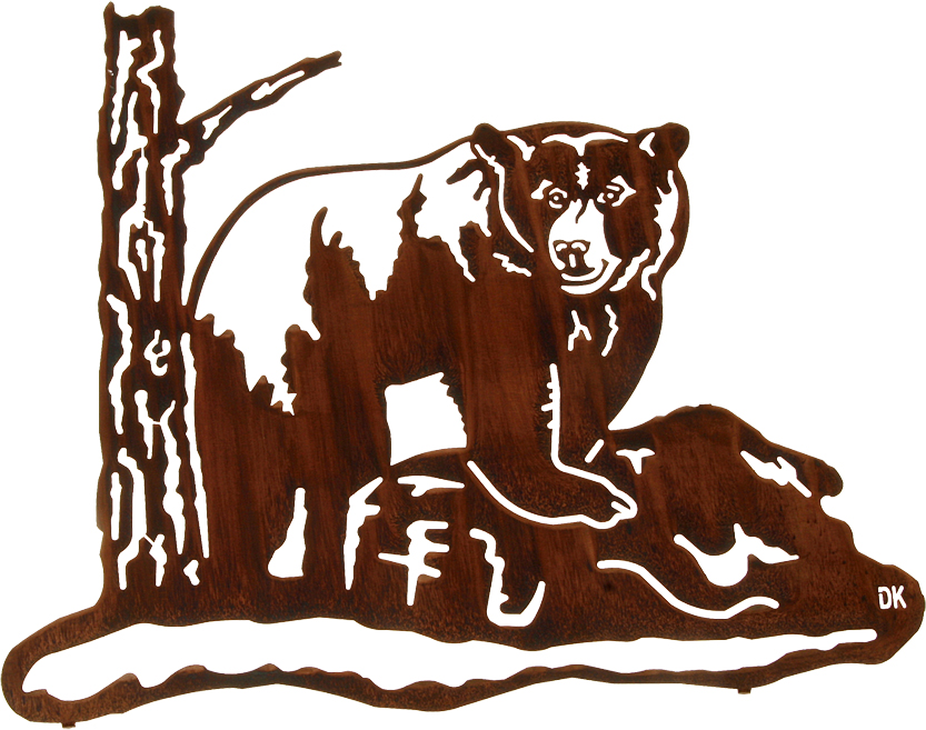 BEARS - NATURE WILDLIFE OUTDOORS MAN WALL ART / SCULPTURES LAZART