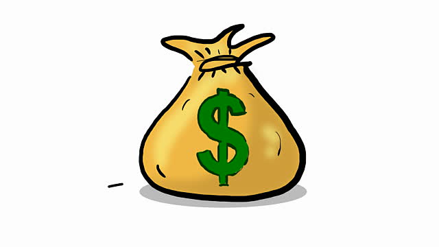 Dollar Money Bag Lands And Saw Cuting Hole Stock Footage Video ...