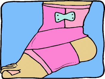 Clip Art Girl Broken Ankle Clipart