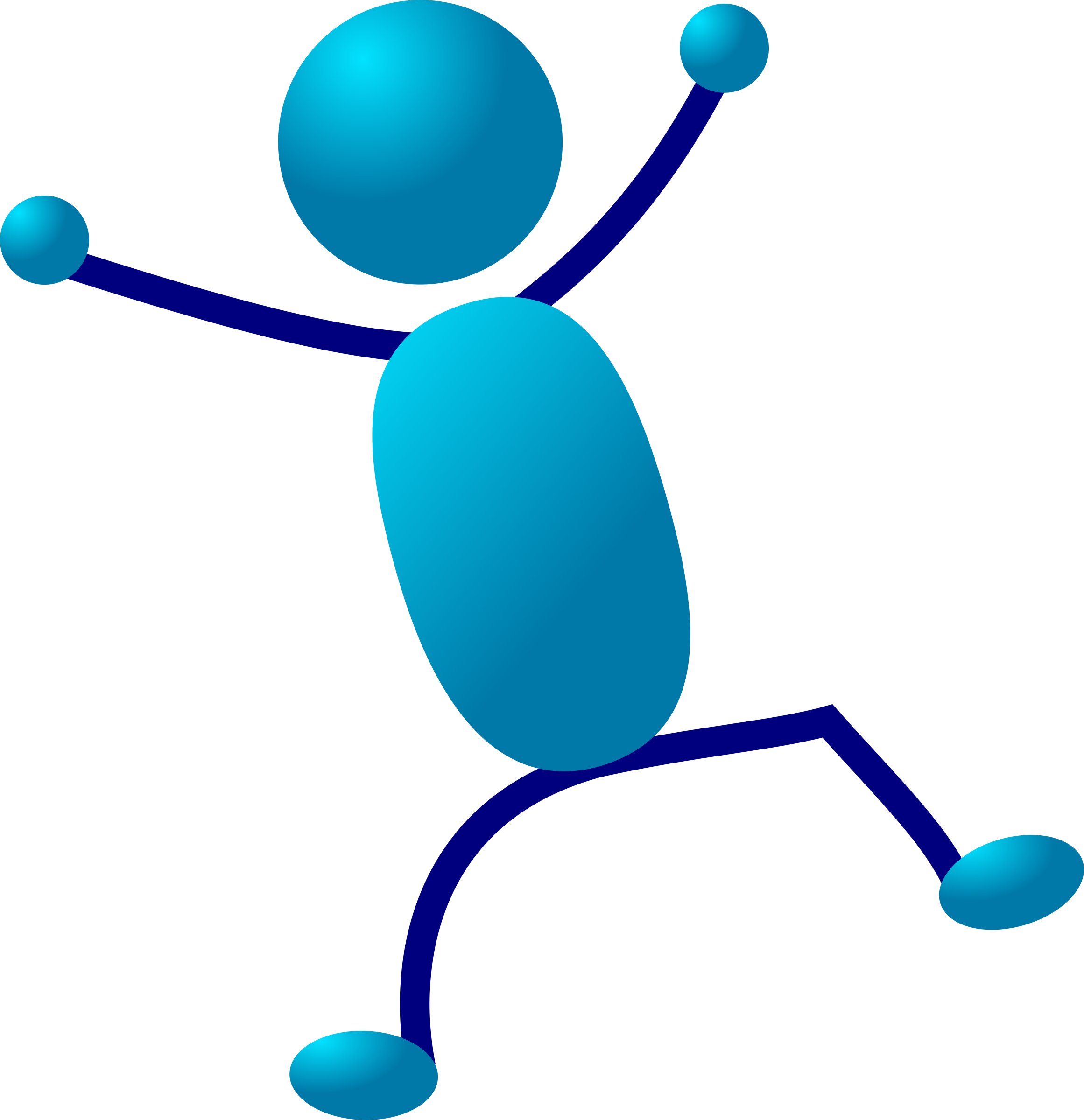 Clipart - Stickman Jumping
