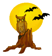 Halloween Clip Art - Owls on Tree Stumps - Free Owls Clip Art ...