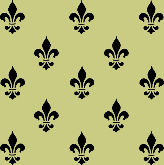 STENCIL Fleur de lis Wall Paper Background by ArtisticStencils