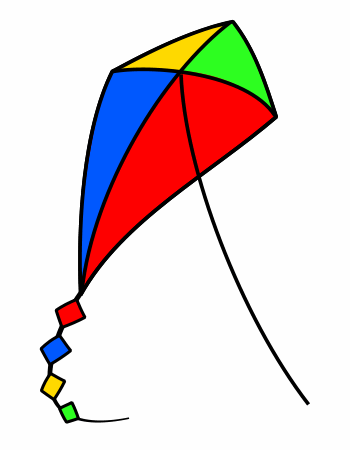 Drawing a cartoon kite