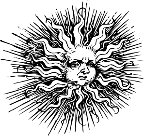 Ornate Sun clip art - vector clip art online, royalty free ...