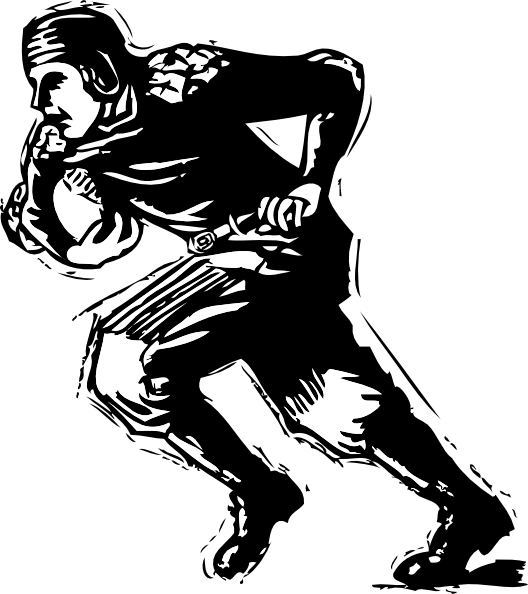 Old Time Football Player clip art Free Vector