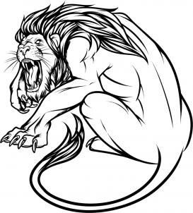 How to Draw a Tattoo Lion, Tattoo Lion, Step by Step, Tattoos, Pop ...