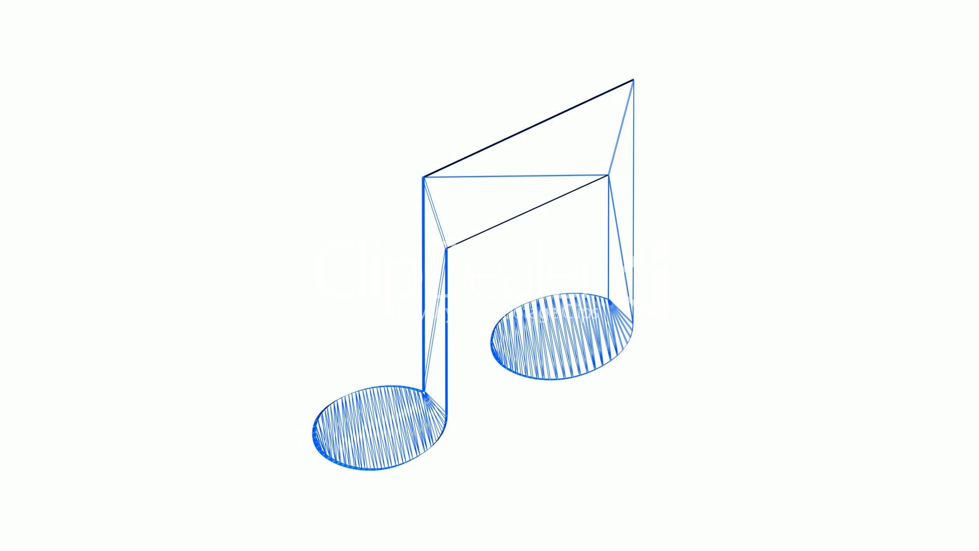 Rotation of 3D music Note.musical,sound,symbol,clef,treble,sheet ...