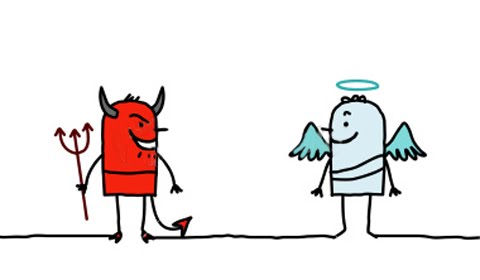 A Tale of Two Brains Devil-And-Angel-cartoon – Will Jog For Food