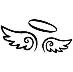 Angel Wings With Halo Tattoo - ClipArt Best