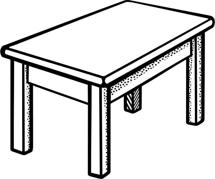 Table Line Drawing - ClipArt Best
