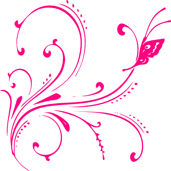 Brilliant Pink Butterfly Clip Art on Arts Decor with Best Pink ...