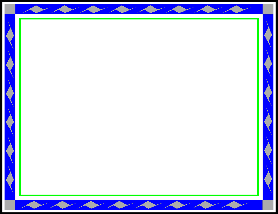 Border Blue | Free Stock Photo | Illustration of a blank blue and ...