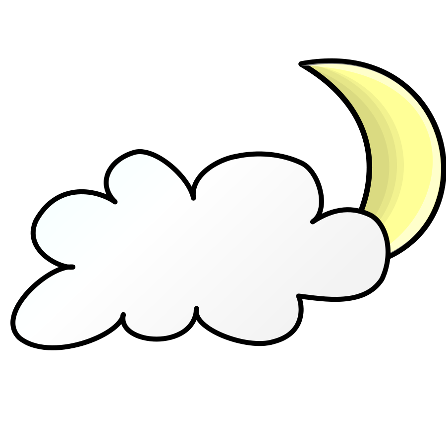 Night Clipart Black And White - Free Clipart Images