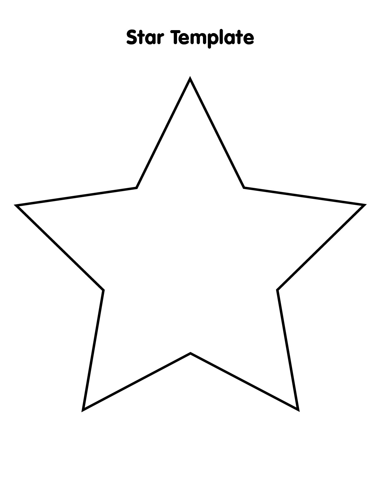 Large Star Template To Print