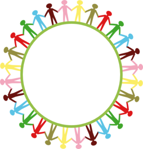 Circle Holding Hands clip art - vector clip art online, royalty ...