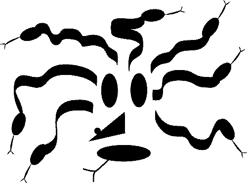 Pumpkin Face Medusa - Use My Stencil for Halloween Carving