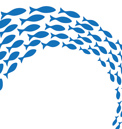 School Of Fish Clip Art, Vector Images & Illustrations