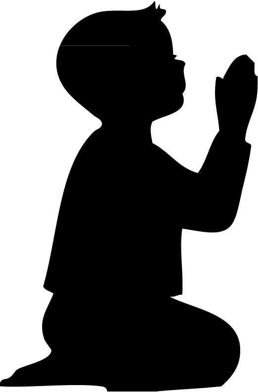 Praying Hands Silhouette Clipart