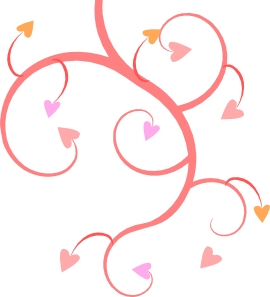 Row of hearts clip art