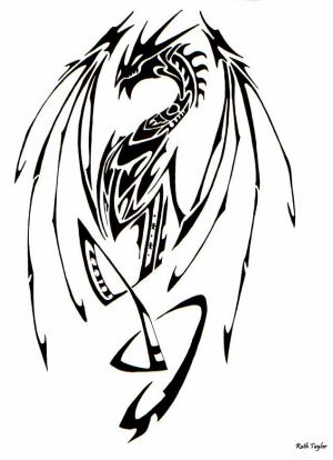 A Wonderful Tribal Dragon Tattoo Design: Real Photo, Pictures ...
