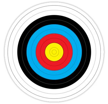 Walking Archery Target" Stickers by monsterplanet | Redbubble
