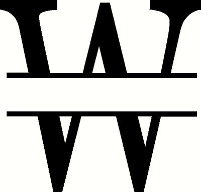 Monogram Letter W Clipart