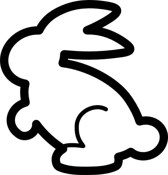 Bunny Outline Clipart