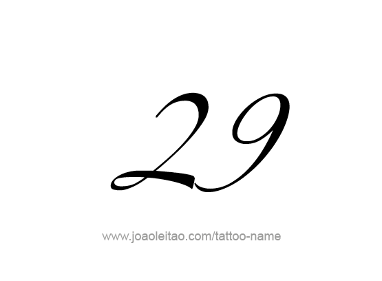 Twenty Nine-29 Number Tattoo Designs - Page 3 of 4 - â? Tattoos ...