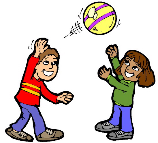 Children playing together clipart