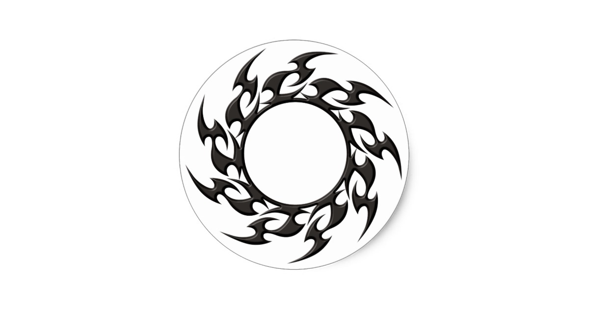 Tribal Circle Tattoo Classic Round Sticker | Zazzle